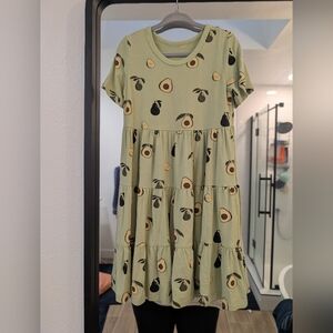 Kyte BABY Green Avocado Pattern Dress